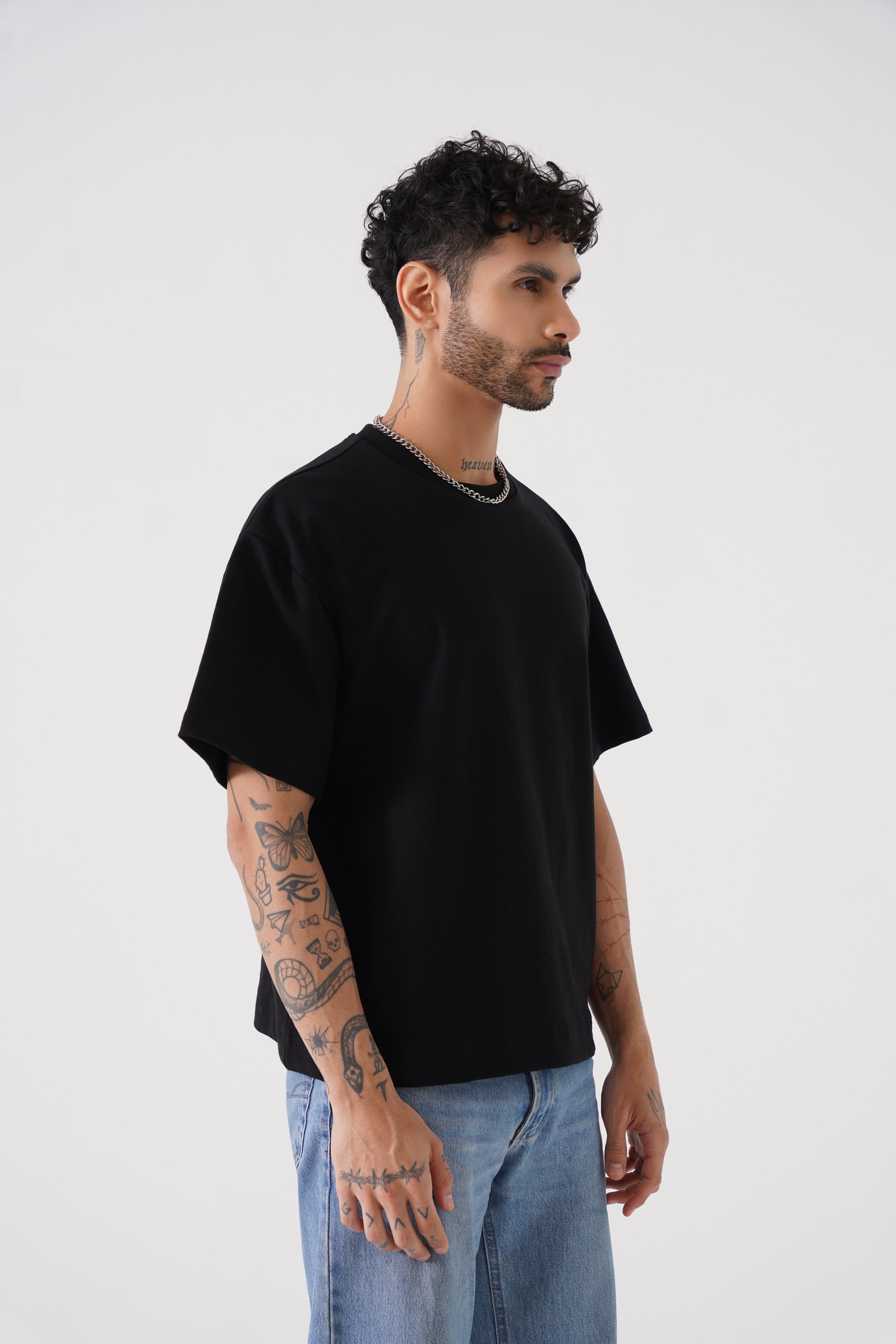 Drop Shoulder Unisex Tshirt (Black)