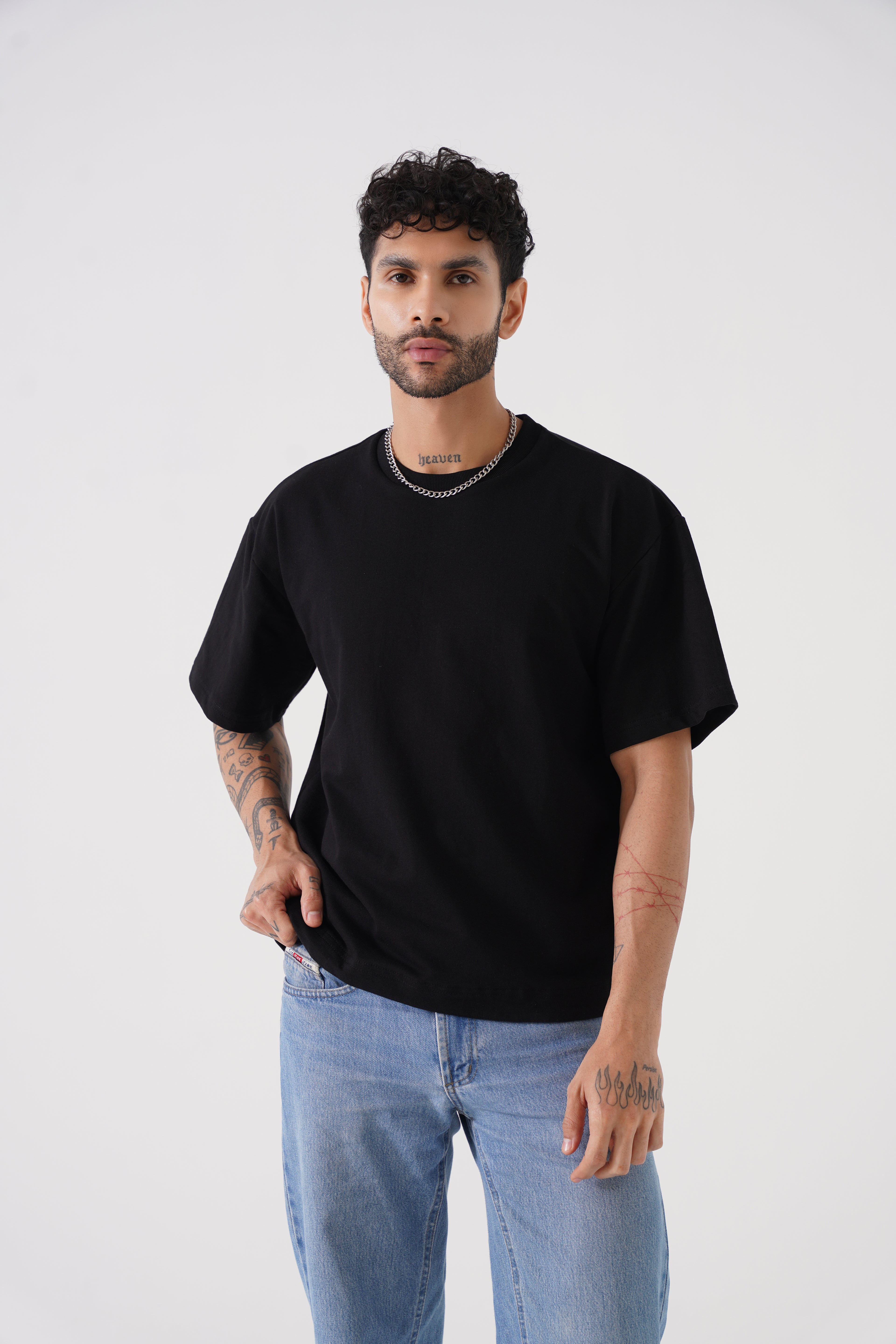 Drop Shoulder Unisex Tshirt (Black)