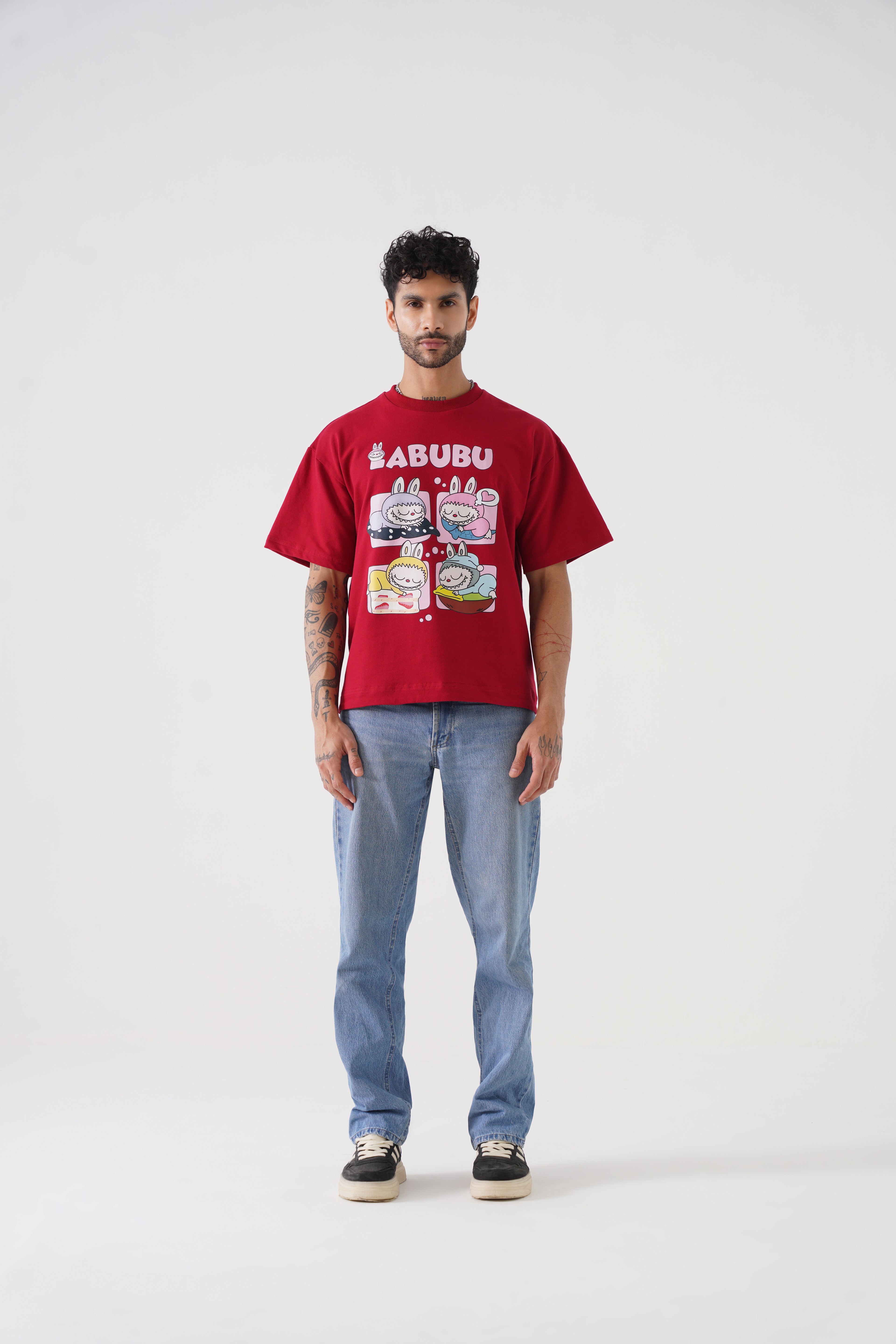 Labubu Drop Shoulder Unisex Tshirt – Oversized