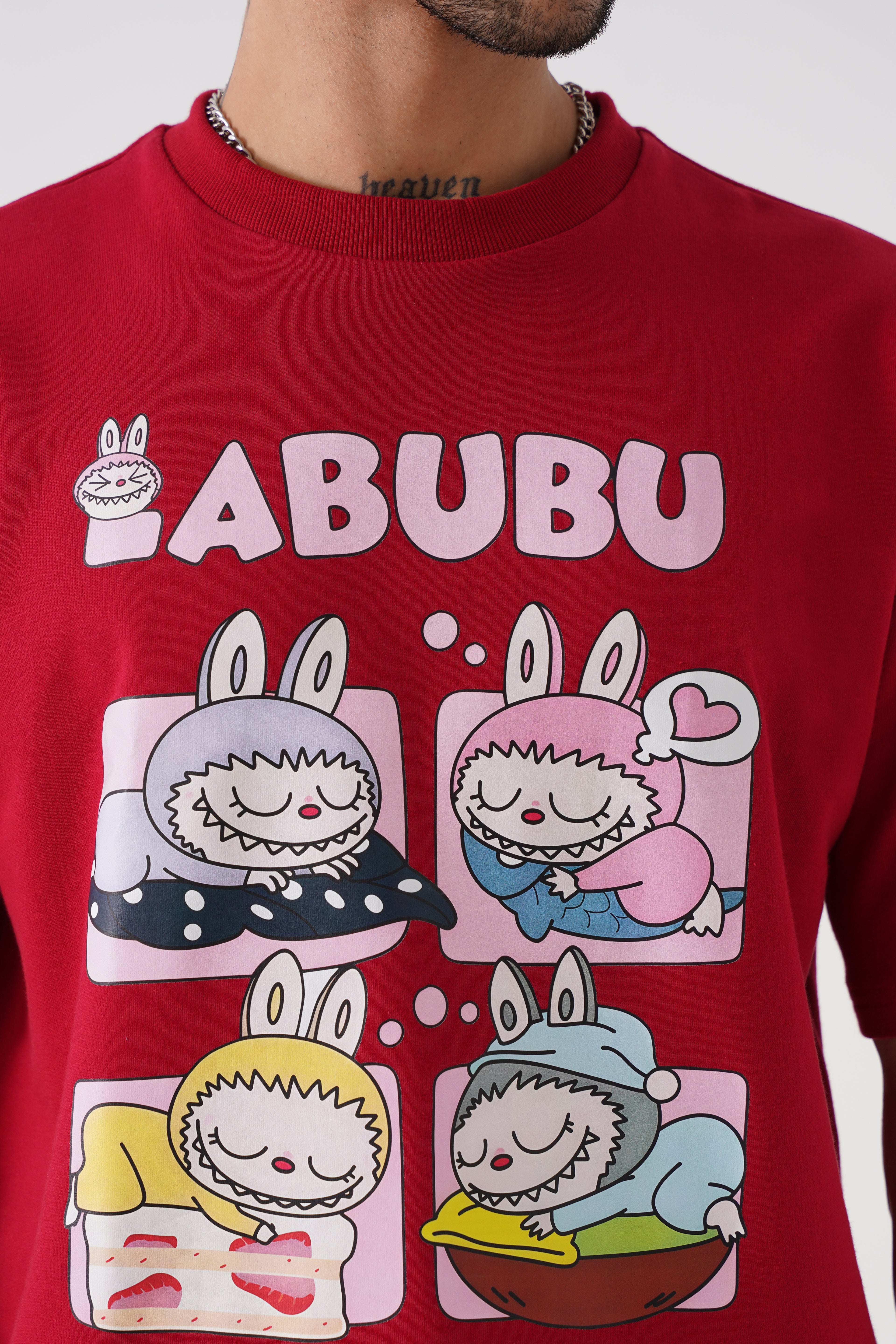 Labubu Drop Shoulder Unisex Tshirt – Oversized