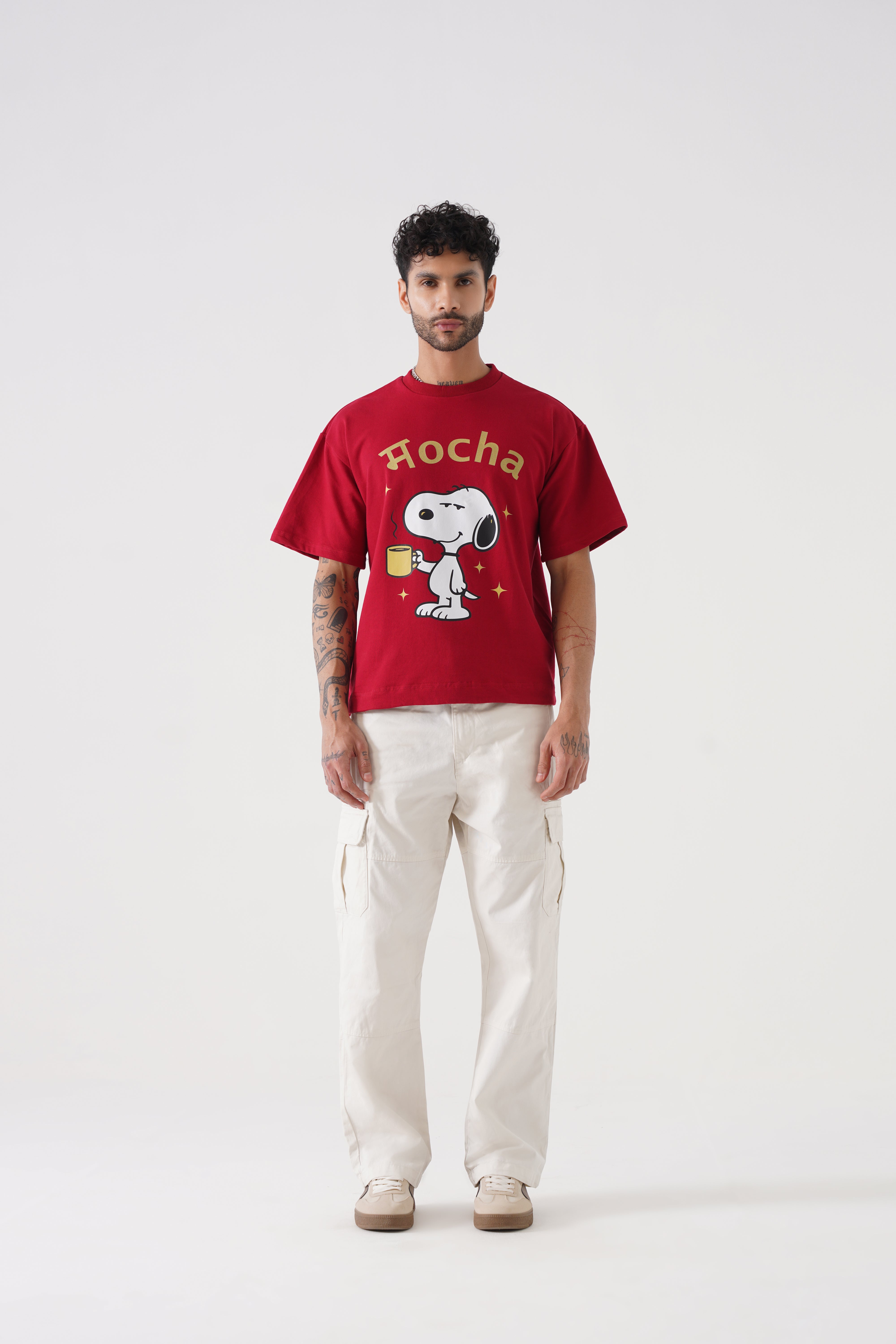 Mocha Drop Shoulder Unisex Tshirt – Oversized