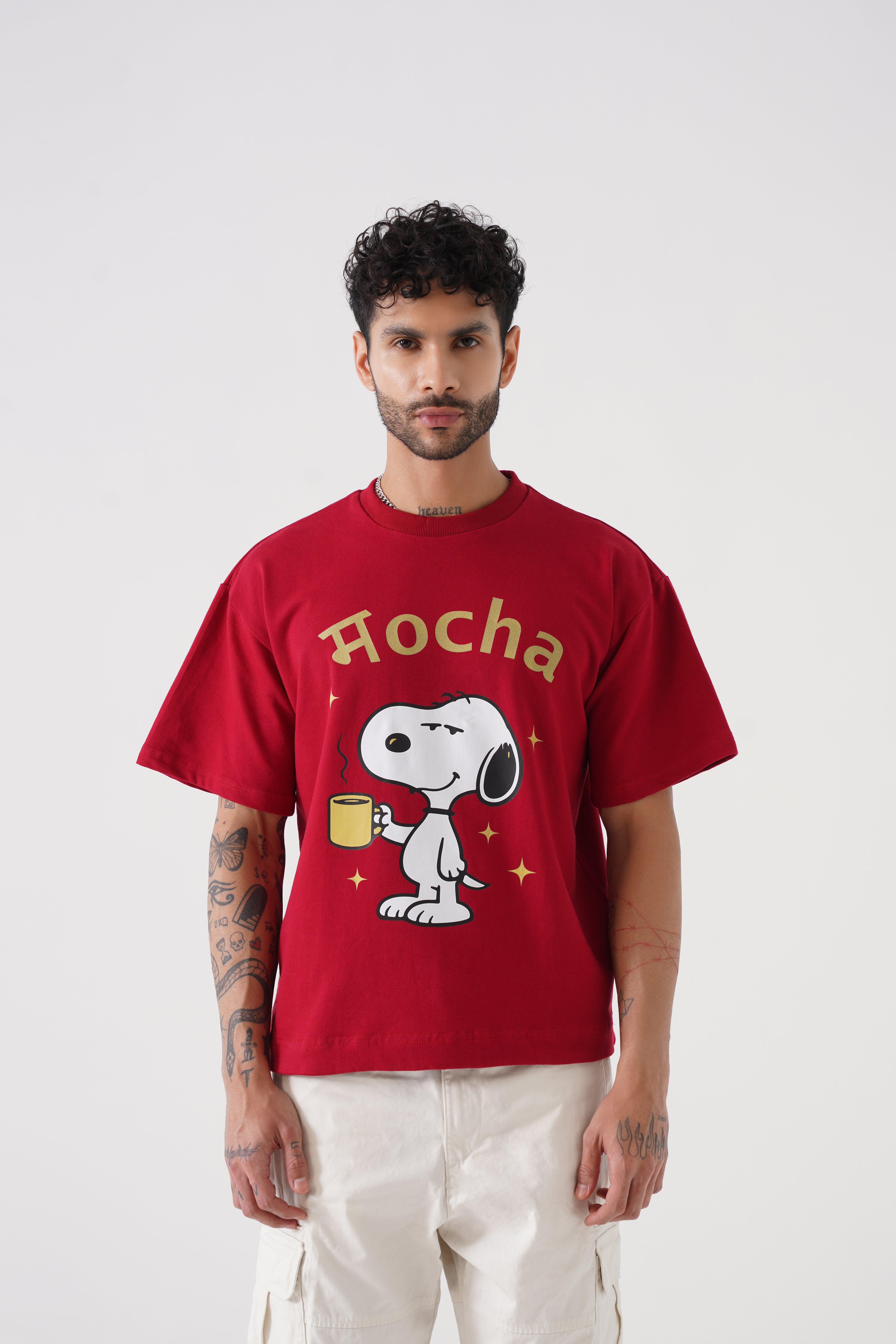 Mocha Drop Shoulder Unisex Tshirt – Oversized