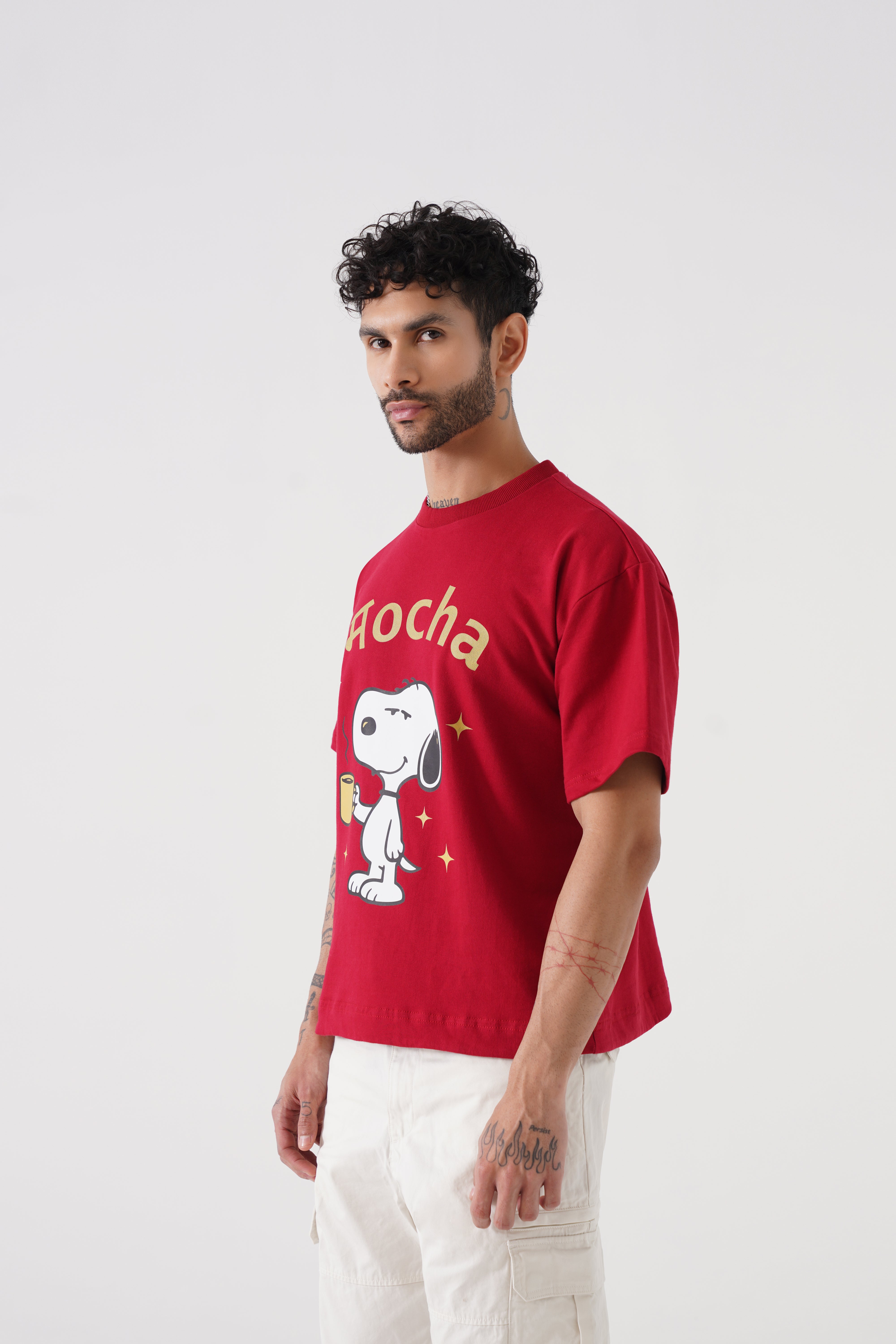 Mocha Drop Shoulder Unisex Tshirt – Oversized