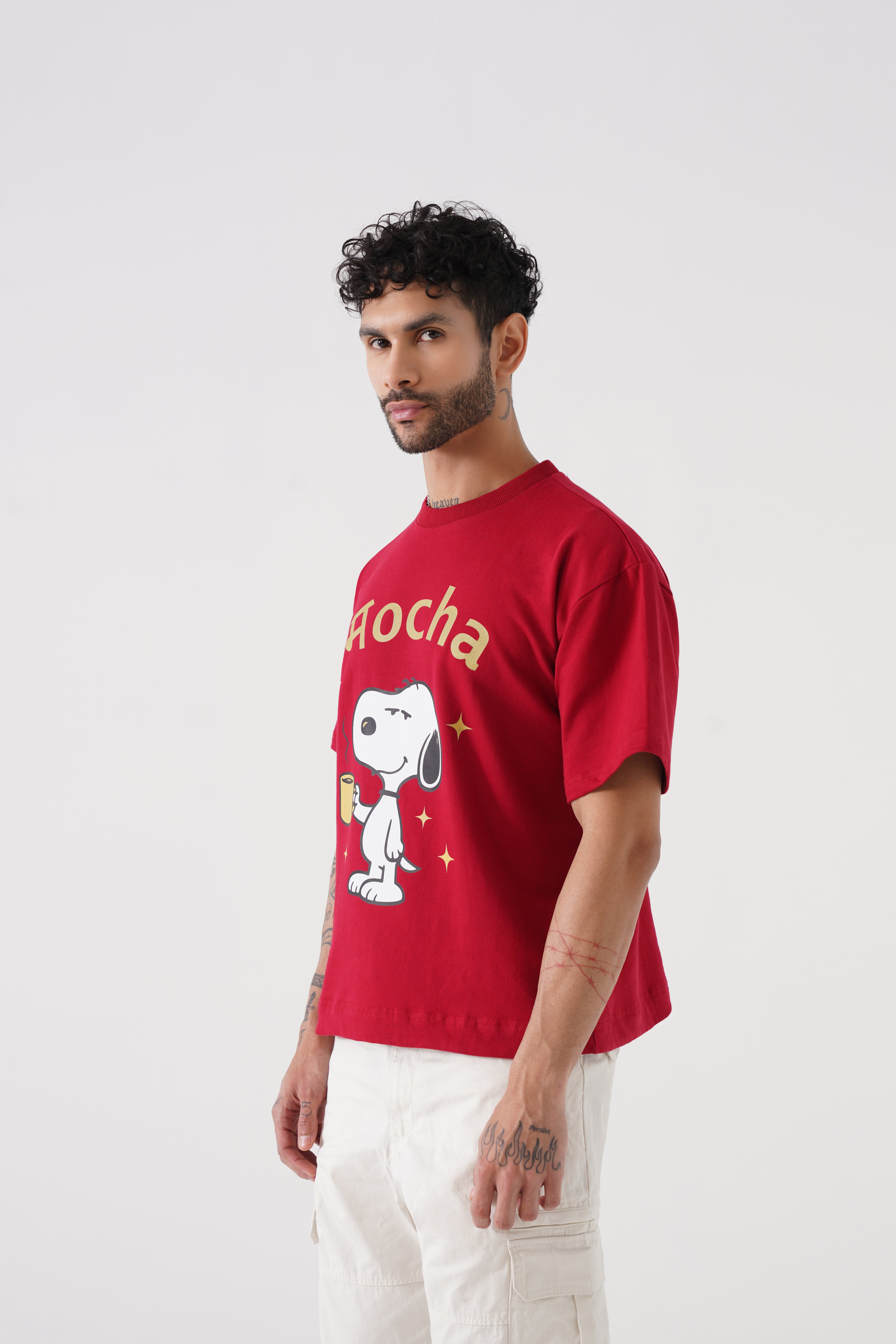 Mocha Drop Shoulder Unisex Tshirt – Oversized