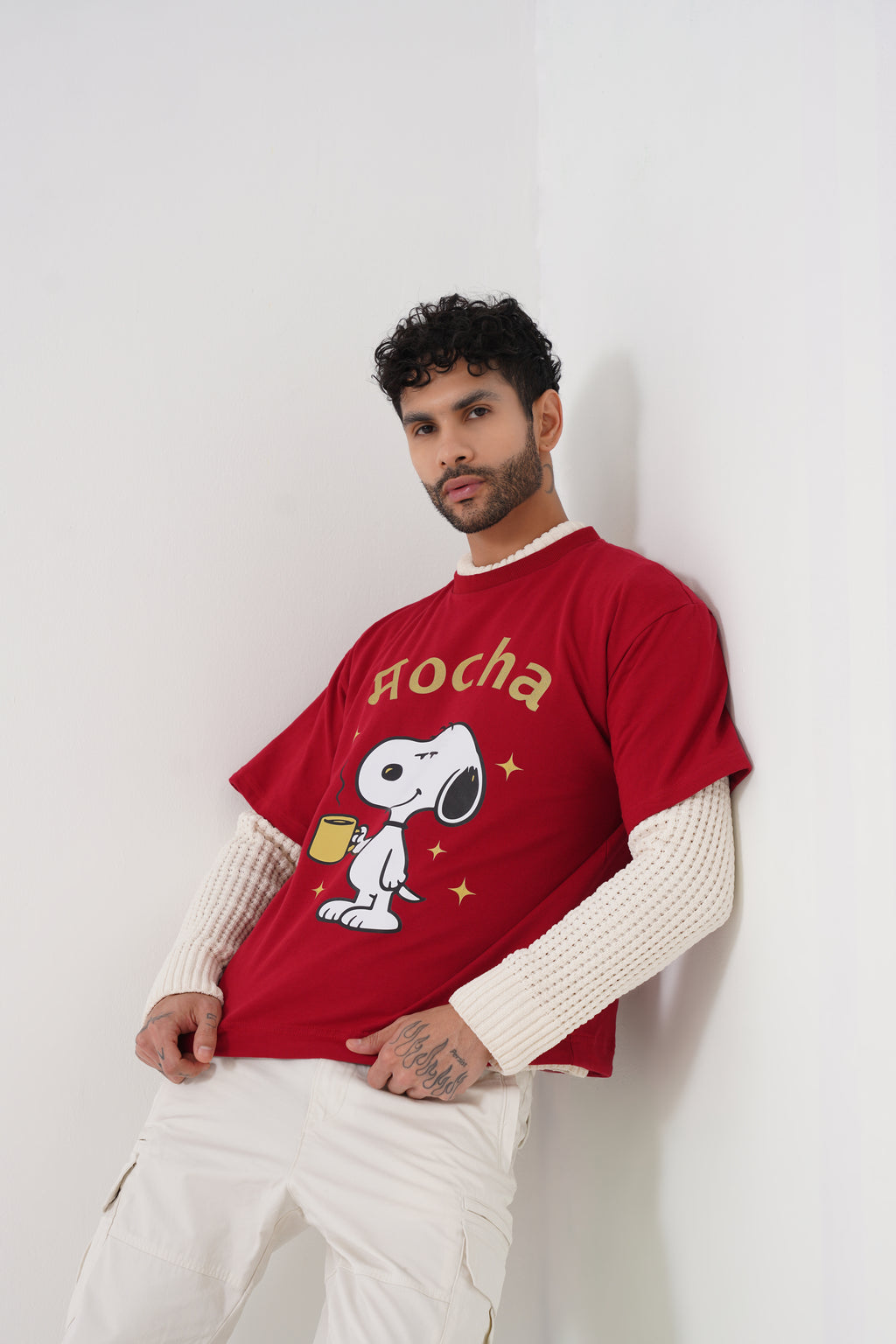 Mocha Drop Shoulder Unisex Tshirt – Oversized