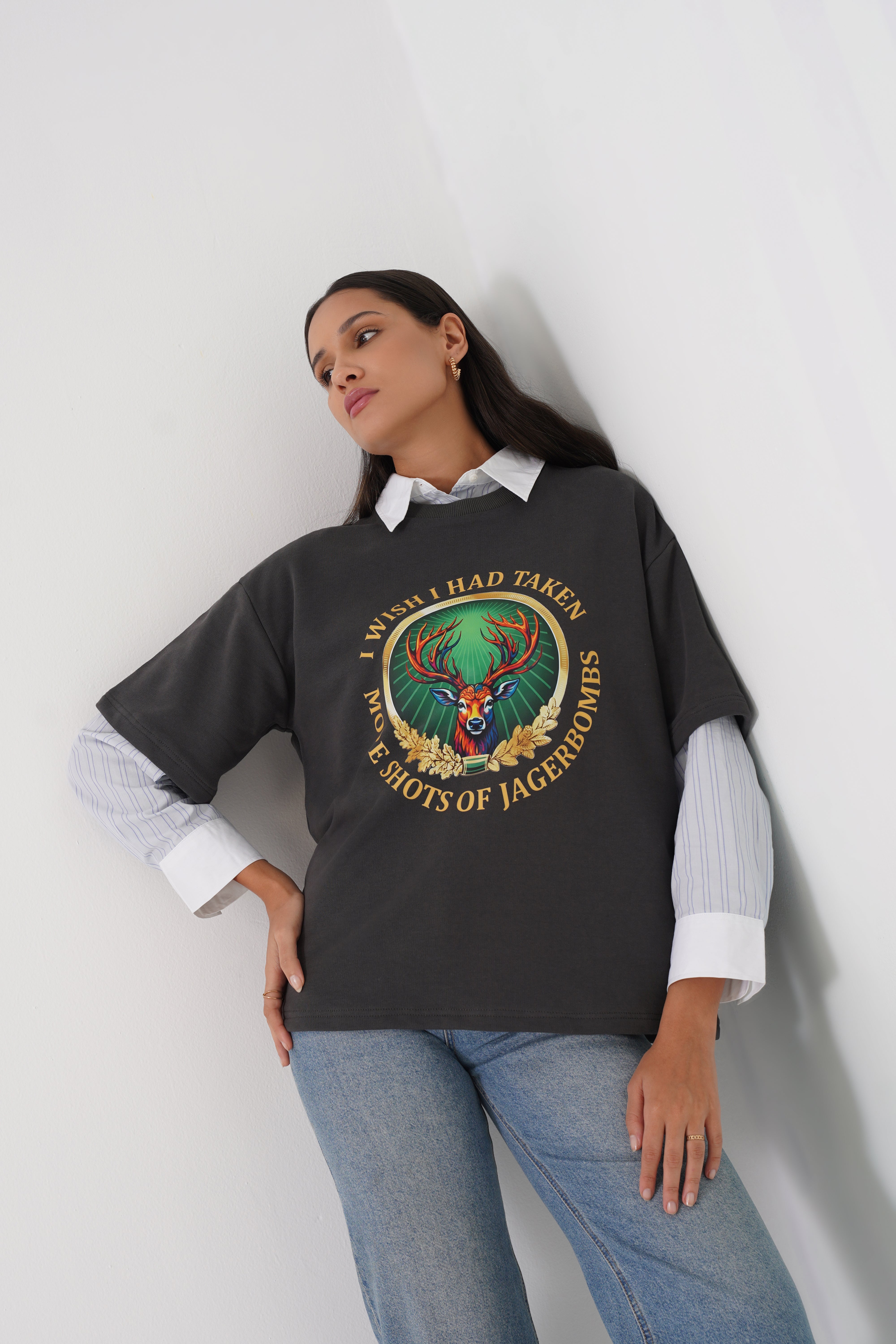 Jagermister Drop Shoulder Unisex Tshirt – Oversized