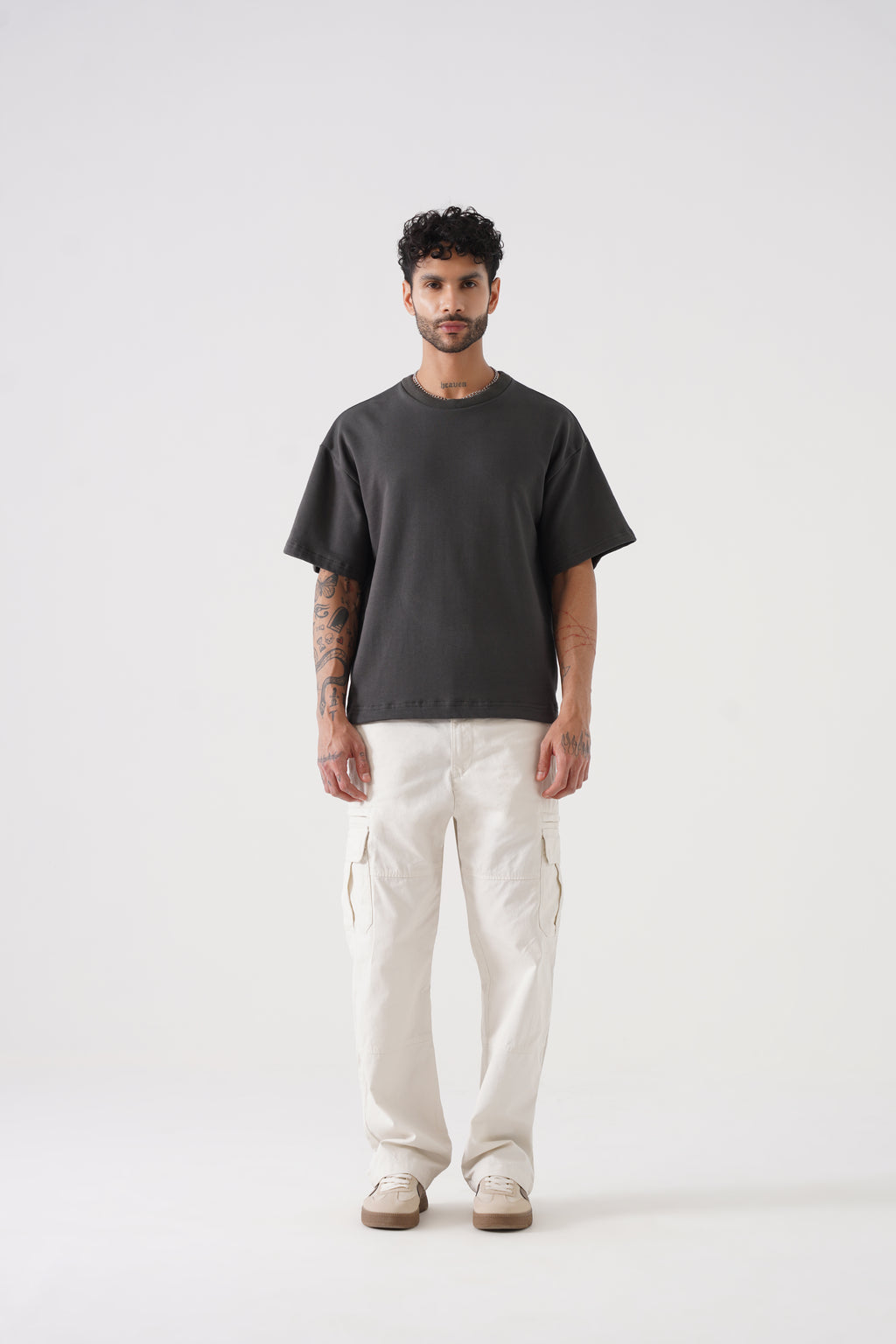 Drop Shoulder Unisex Tshirt (Steel Grey )
